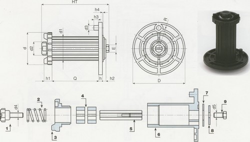 Reel holder without pin